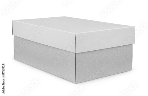 shoe box isolated on white with clipping path