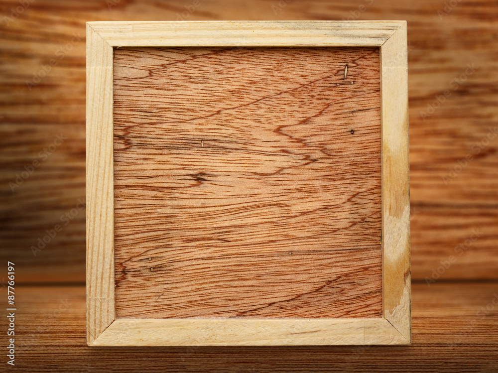 Blank new square wooden frame