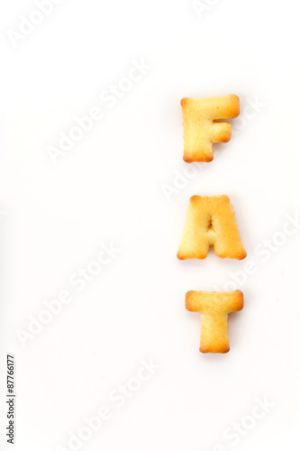 fat wording by a b c biscuit