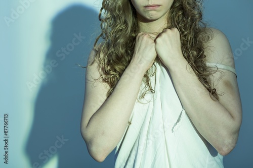 Female victim of rape photo