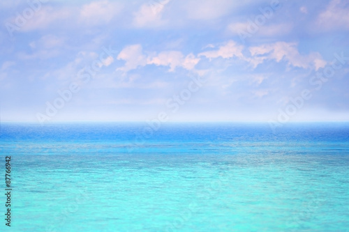 Ocean water and beautiful sky background