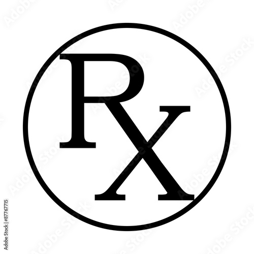 Medicine symbol Rx prescription
