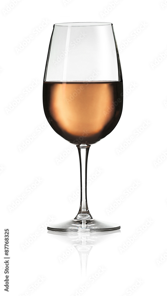 Glass of red wine isolated on white Glass of red wine isolated on white