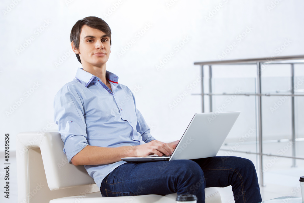 Man browsing web Man browsing web