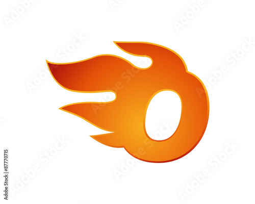 flame logo letter o