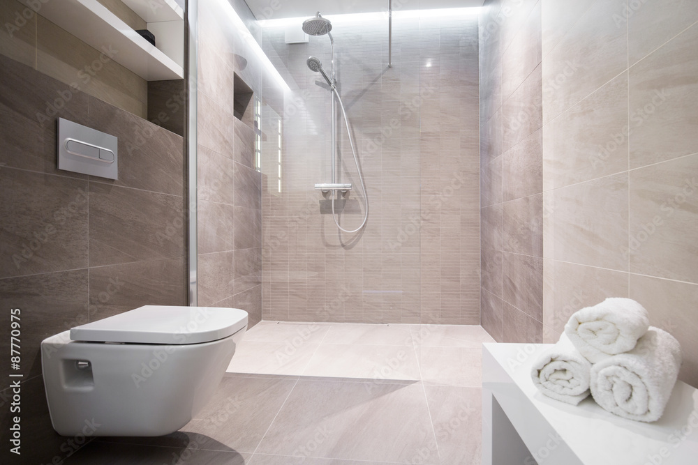 Fototapeta premium Shower with glass door