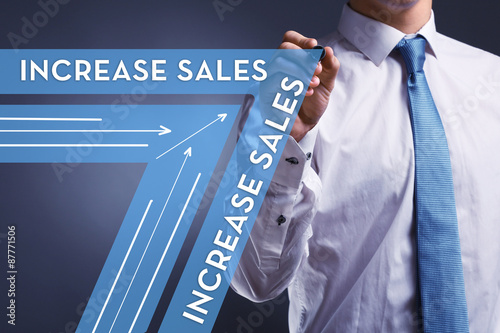 Increase sales concept. bus...