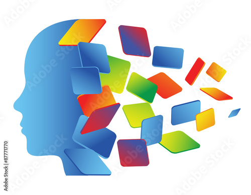 testa, colori, idee