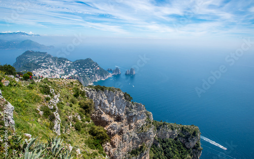 Panorama of isle of Capri from the top of Charly lift. © borisbelenky