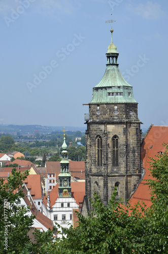 Stadtansicht mit Kirche St.Marien  Pirna