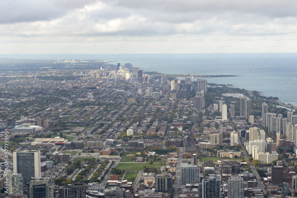 Veduta paesaggio di chicago