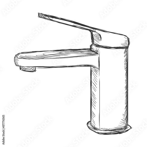 Vector Single Modern Sketch Faucet