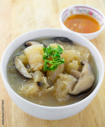 Fish maw and mushroom soup