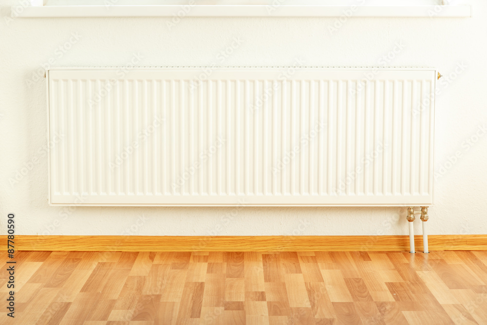 White radiator in apartment White radiator in apartment