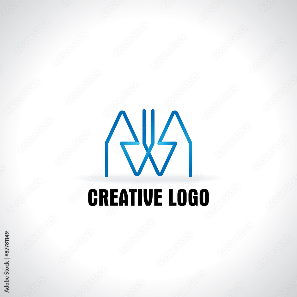 Naklejka premium creative house logo concept vector