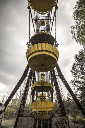 Ferris wheel in amusement park in Pripyat