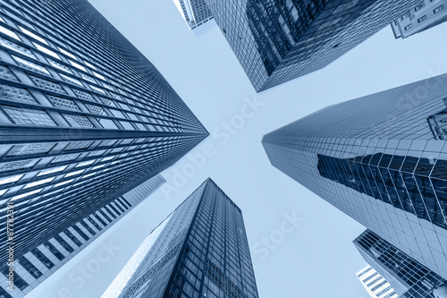 Up view in financial districtg photo