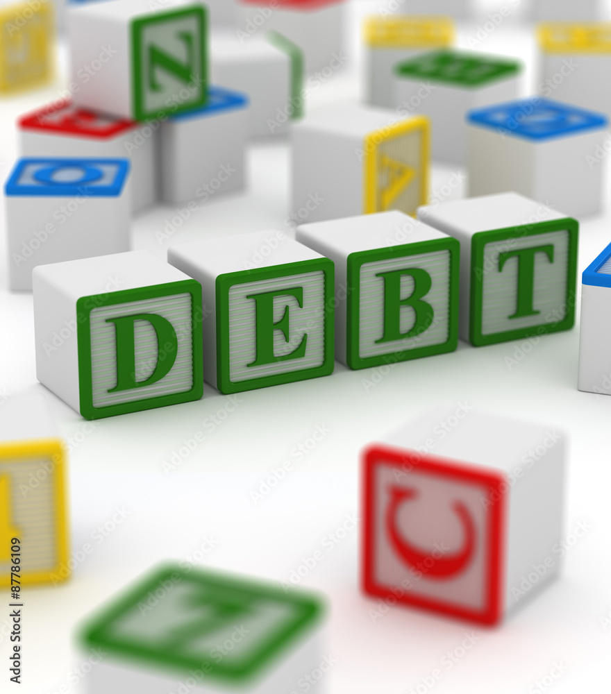 Colorful block - debt Colorful block - debt
