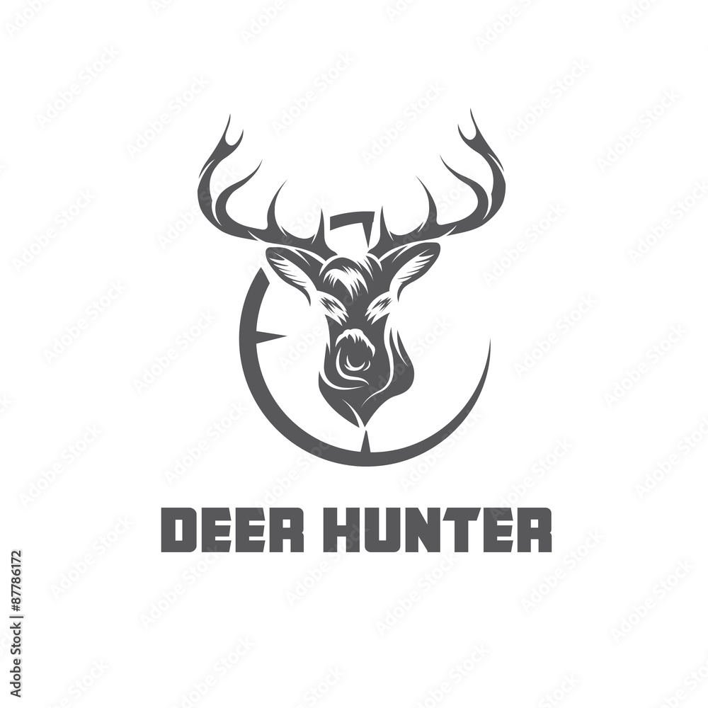 deer hunter vector design template deer hunter vector design template