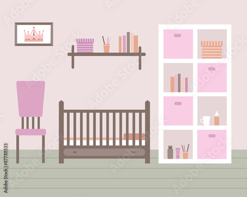 Baby room with furniture.