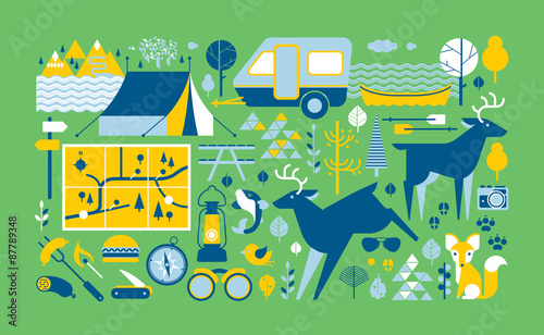 Camp life composition