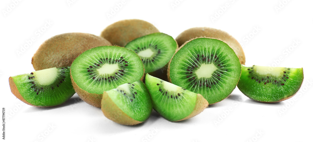 Juicy kiwi fruit isolated on white Juicy kiwi fruit isolated on white