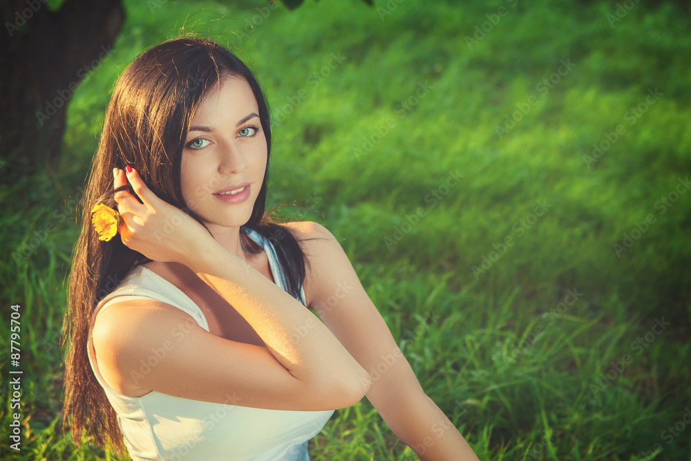 Portrait of beautiful young woman with makeup Portrait of beautiful young woman with makeup