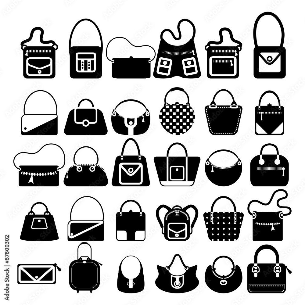 Bag icons set.Vector Bag icons set.Vector