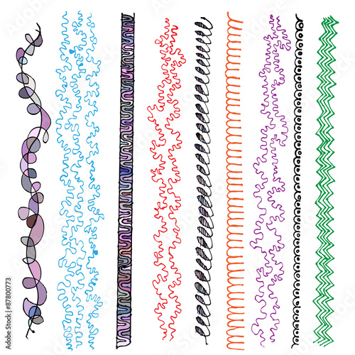 Hand drawn borders, lines and strokes