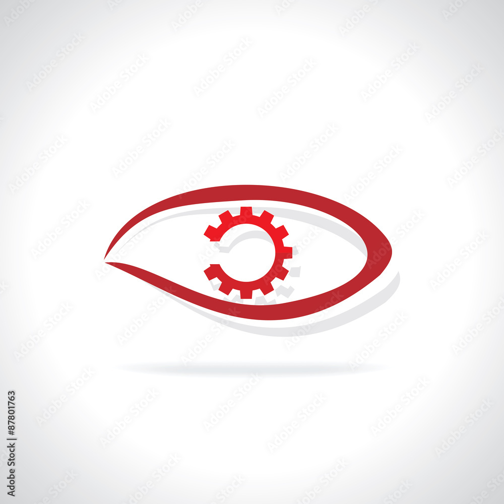 creative eye inside of gear concept vector creative eye inside of gear concept vector
