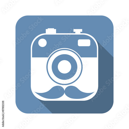 Hipster camera Icon, flat