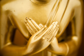 Rollo Buddha Hand des Buddha in Nahaufnahme  © bubbers