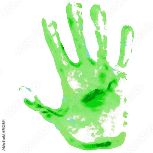 Green Hand print.