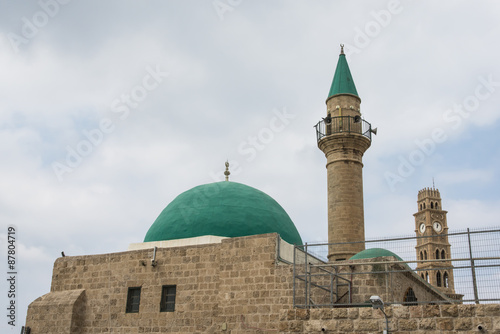 Al-Bahr Mosque at the old city of Acre, Israel.
