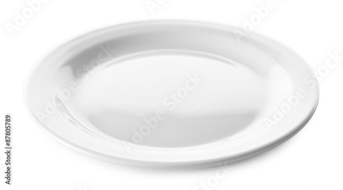 Empty plate isolated on white