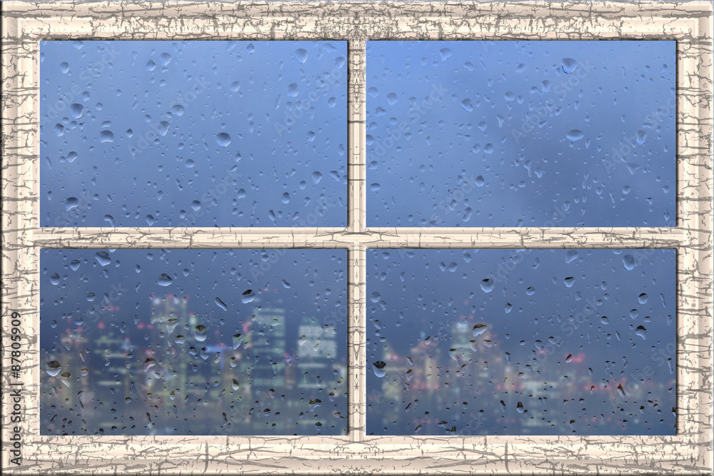 Window Frame of  a Cityscape