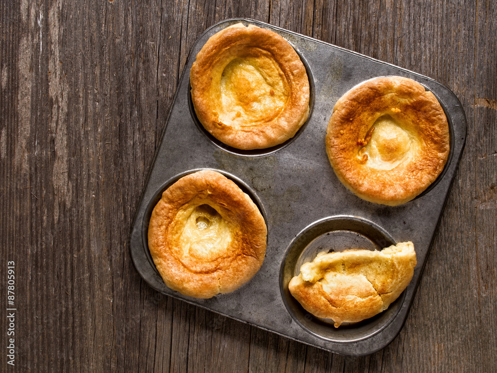 rustic golden british yorkshire pudding