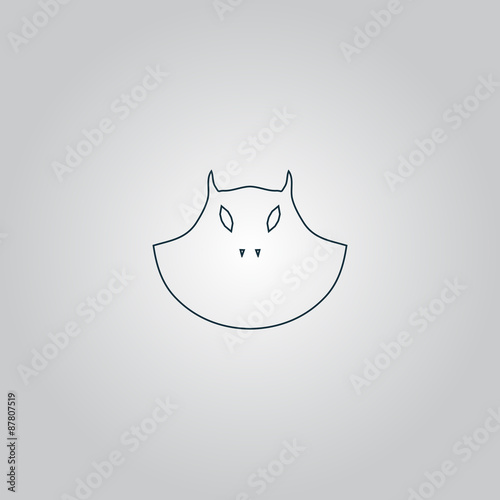 Executioner evil face mask icon