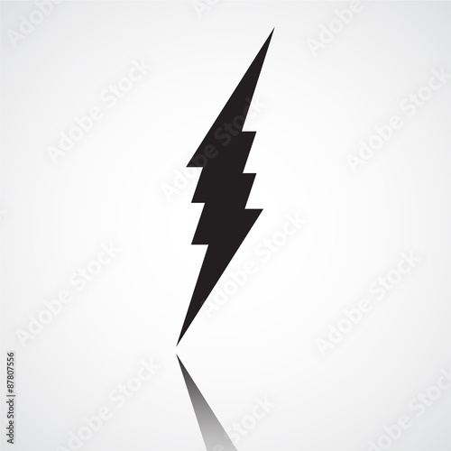Lightning bolt with shadow