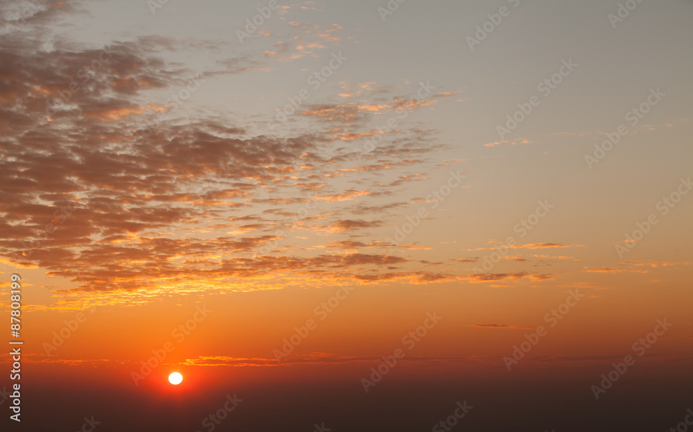 Fototapeta premium Dramatic cotton candy sky cloud texture background