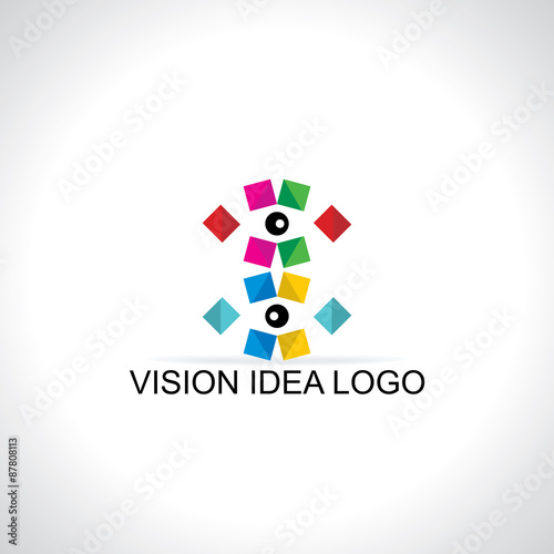 eye vision logo concept vector illustration 