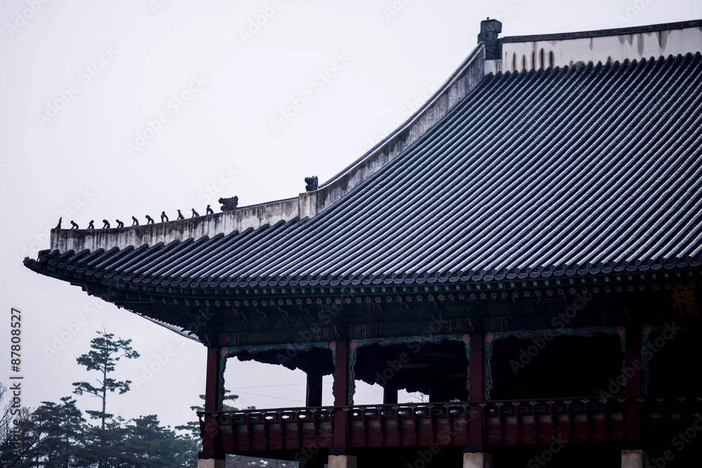 Fototapeta premium Korea castle roof