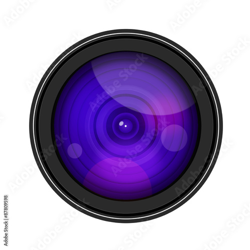 Camera Lense isolate on white background