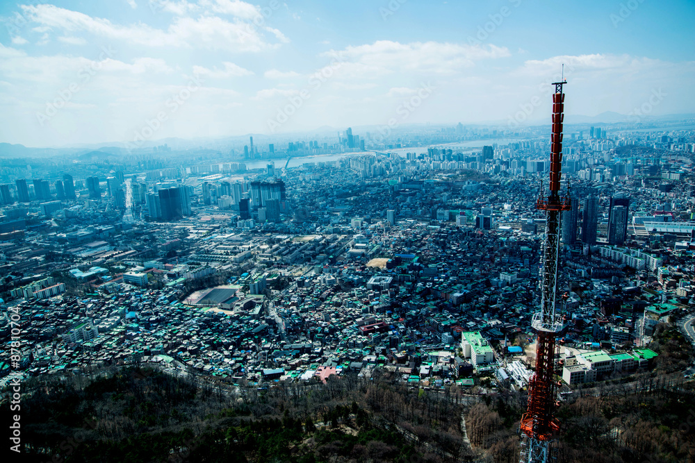 Korea city,bird eye view