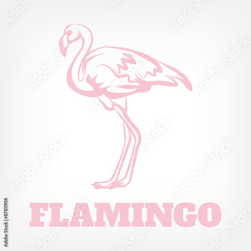 Vector flamingo icon illustration