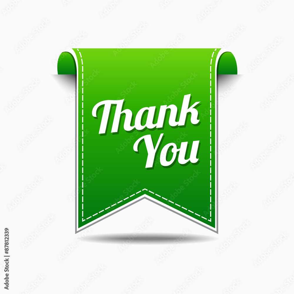 Thank You Green Vector Icon Design Thank You Green Vector Icon Design