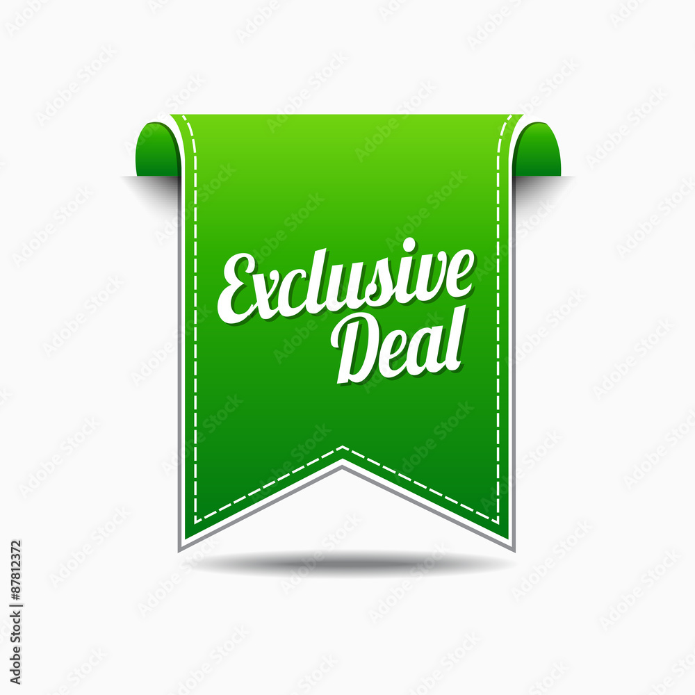 Exclusive Deal Green Vector Icon Design Exclusive Deal Green Vector Icon Design