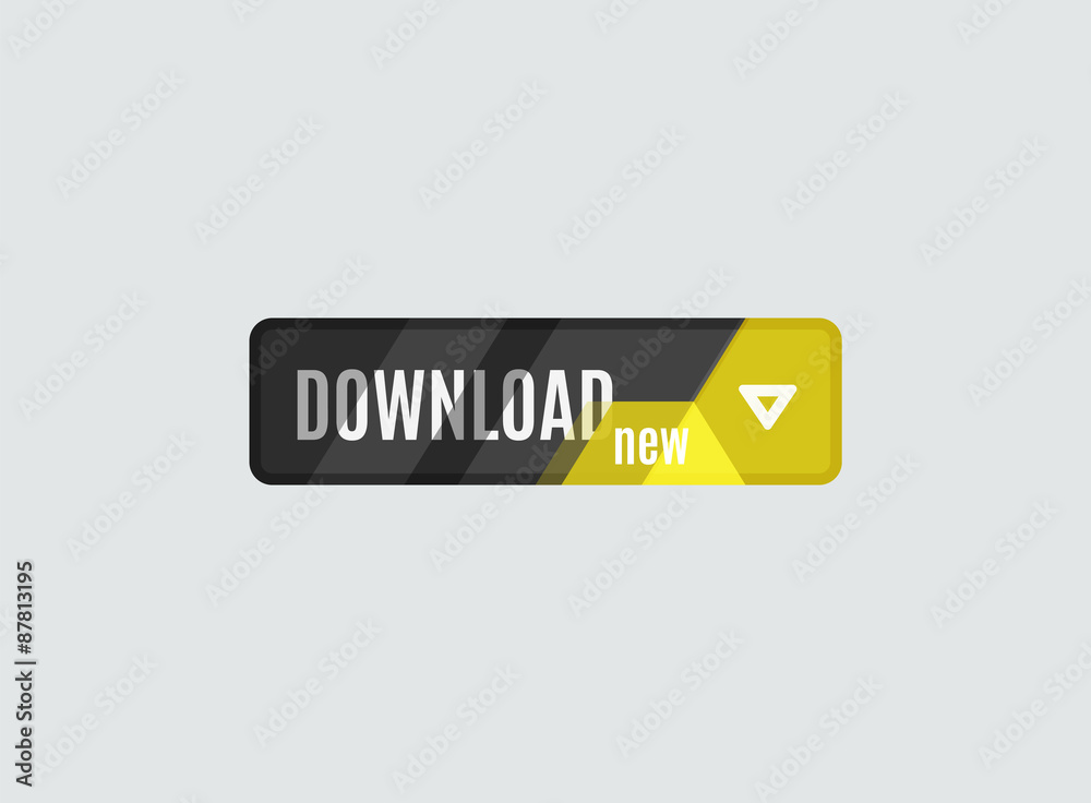 Download button, futuristic hi-tech UI design Download button, futuristic hi-tech UI design