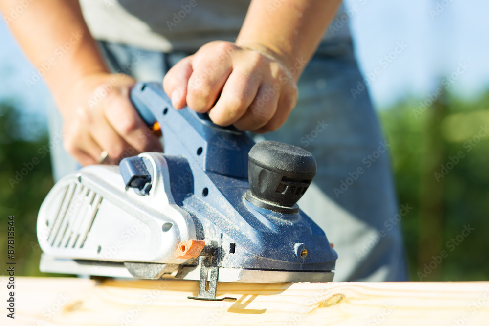 Man working Electrical plane