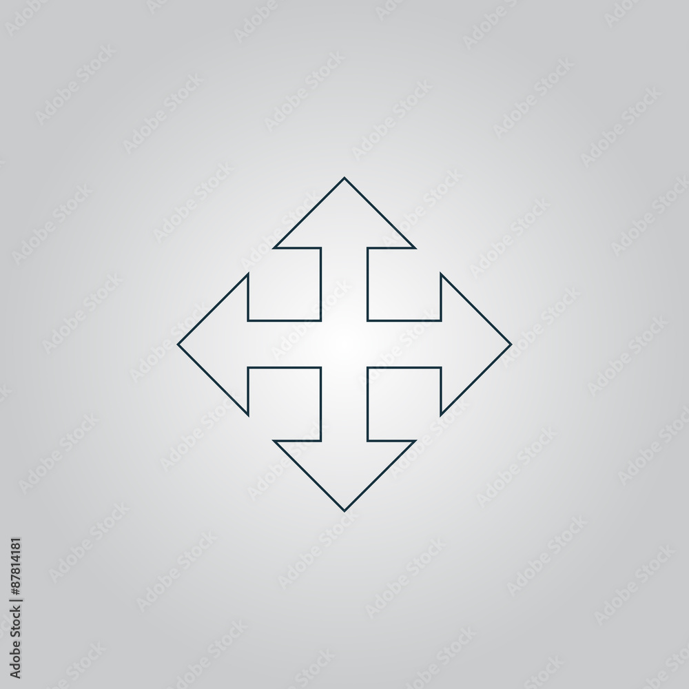 four sides arrow four sides arrow